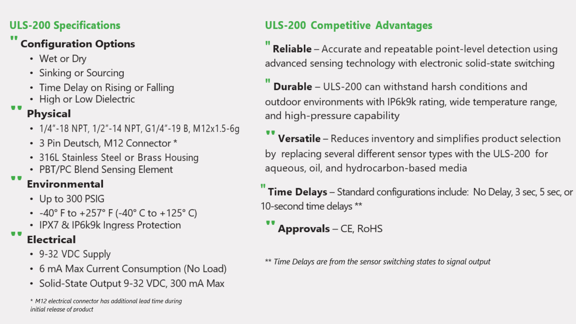 ULS-200 specifications
